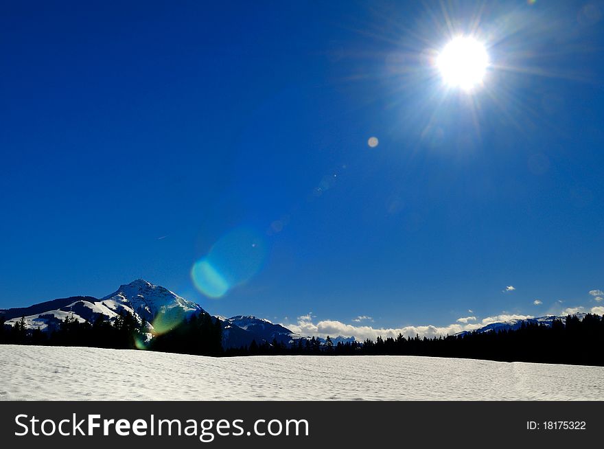 Austrian view of the mountains and snow. Austrian view of the mountains and snow