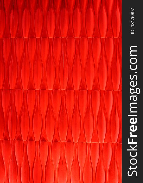 Vivid vermilion velvet wallpaper abstract design, interior design for modern accommodation,club,lounge or anyplace