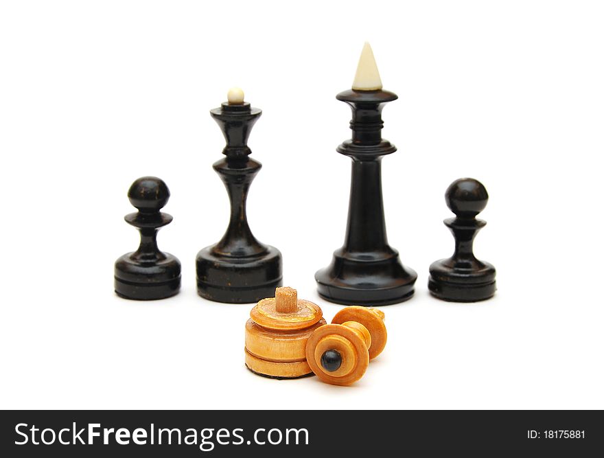 Chess piece isolated on white background