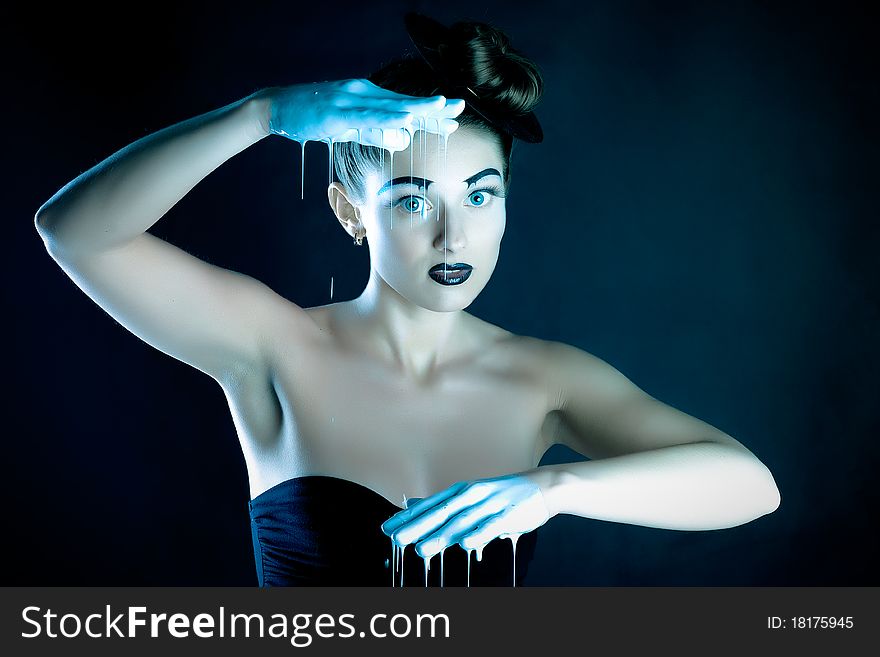 Stylish portrait of a beautiful girl