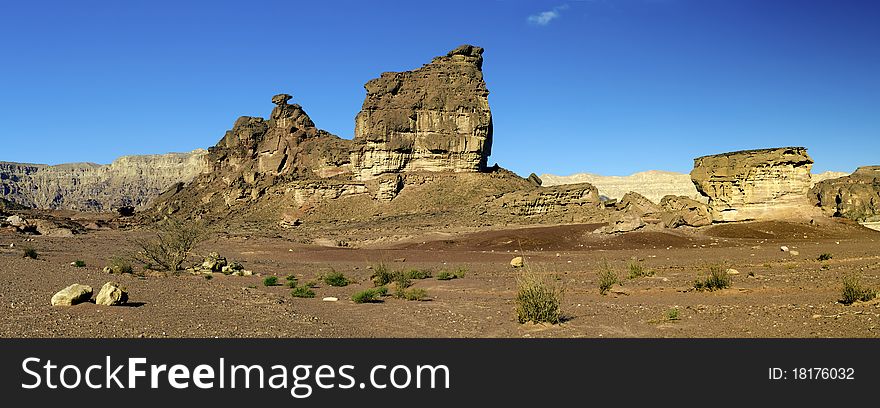 Panoramic View On Canyon Of Timna Park, Israel