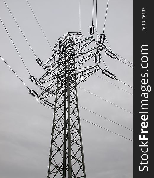 Electricity transmission pole-industial object