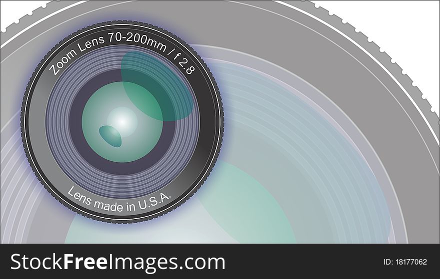 Front view of a dslr lens, anyone you want. The vector image is available and you will be able to write there anything you want. Front view of a dslr lens, anyone you want. The vector image is available and you will be able to write there anything you want