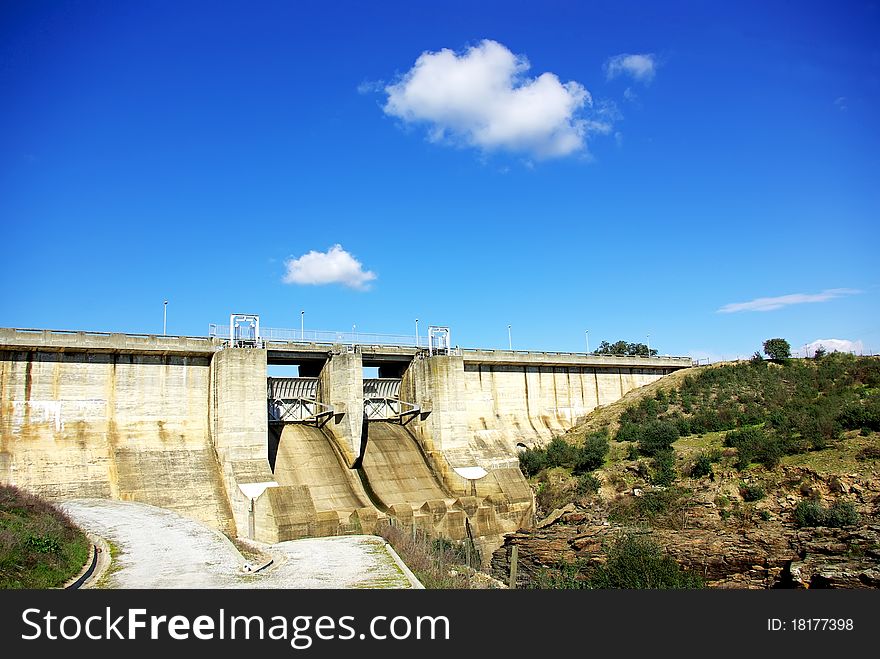 A Wall of portuguese dam.