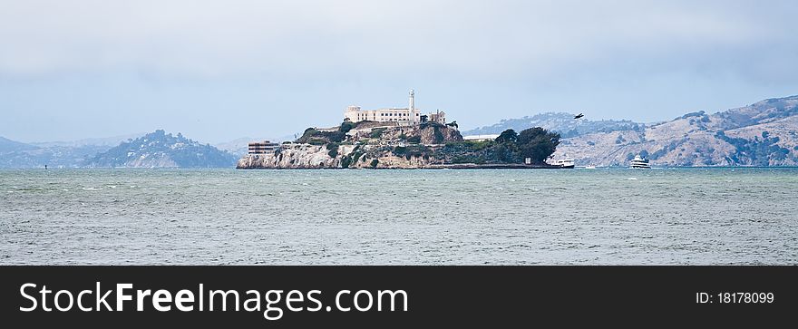 Historic Alcatraz jail in San Francisco, California