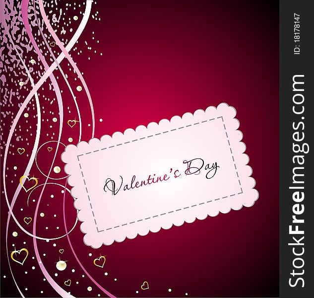 Vector valentine background with heart