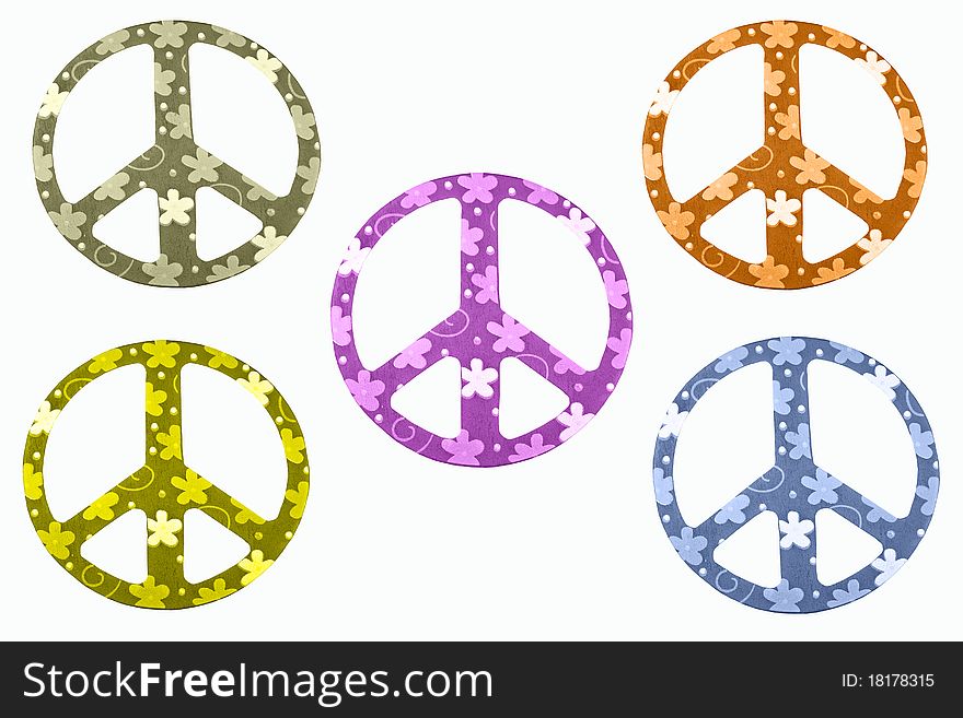 Peace Signs Isolated