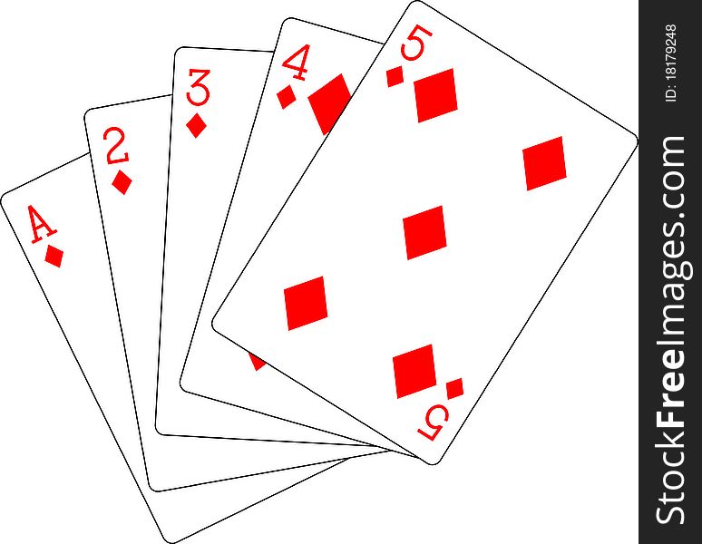 Flush diamonds ace to five