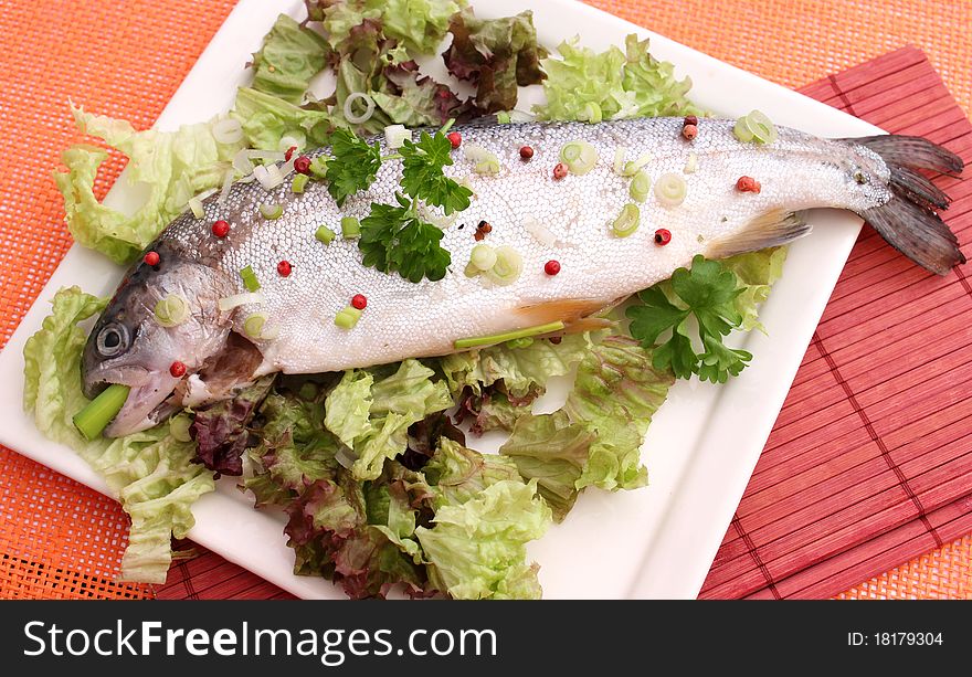 Freshness trouts on a plate