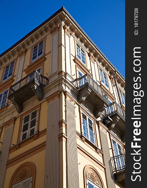 Example of elegant architecture in Torino - Turin - Italy. Example of elegant architecture in Torino - Turin - Italy
