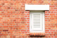 Old Brick Wall With White Window Stock Image Old Brick Wall With White Window Stock Image