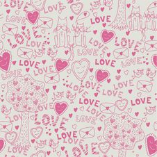 Seamless Romantic Pattern Royalty Free Stock Photography Seamless Romantic Pattern Royalty Free Stock Photography