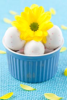 Easter Eggs In Bowl Stock Photography