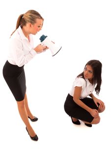 Business Woman Megaphone Stock Images Business Woman Megaphone Stock Images