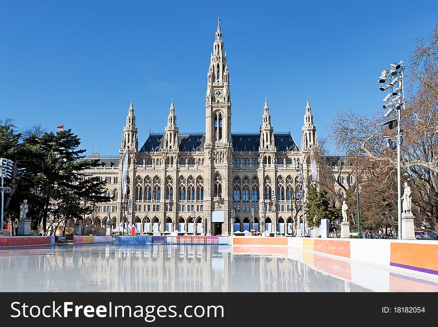 Skating Place At Town Hall Of Vienna