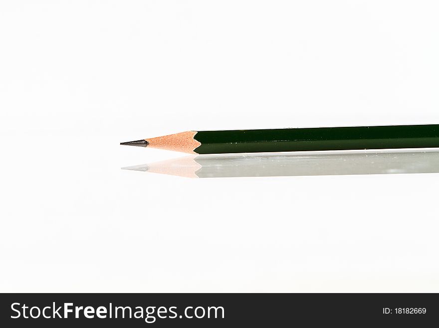 Pencil isolated on white background with shadow