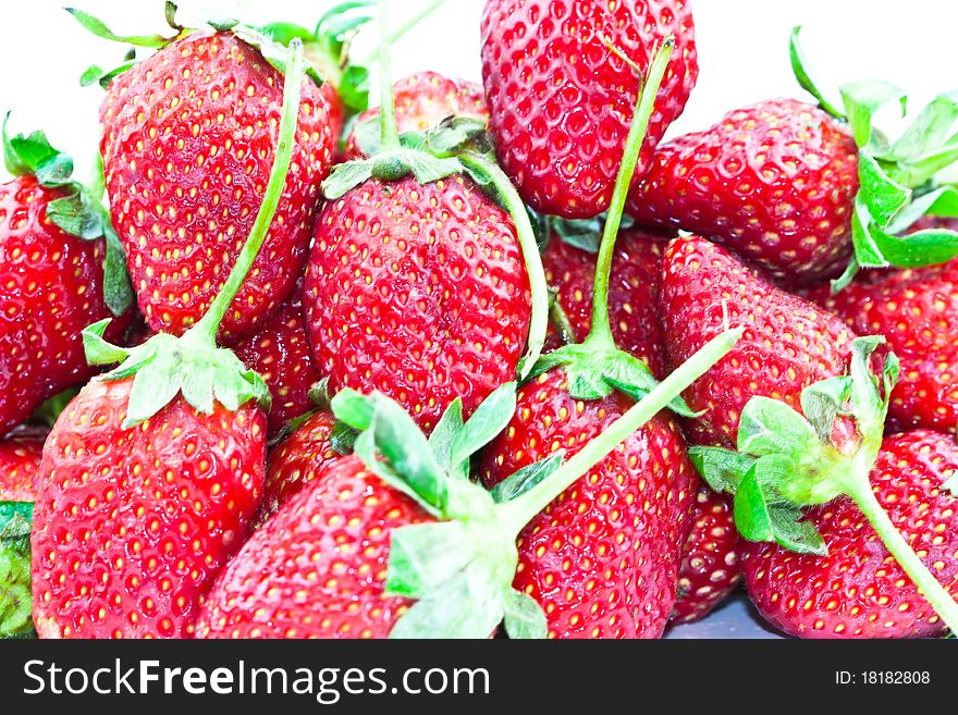 Fresh Strawberry over white background