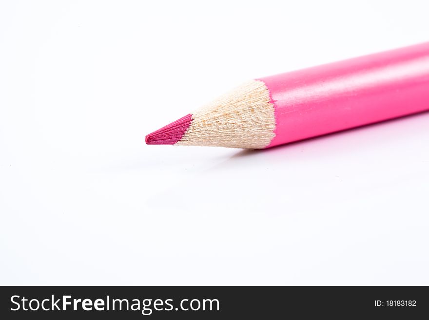 Single Crayon on white background