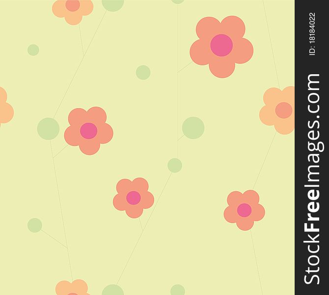 Seamless cute flowers. good for wallpaper