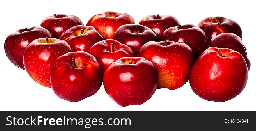 Red Apples On A White Background, isolated