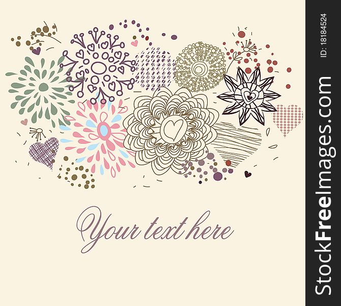 Abstract floral background illustration