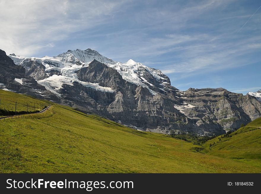 Mountain landscape in the Swiss Alps. Mountain landscape in the Swiss Alps