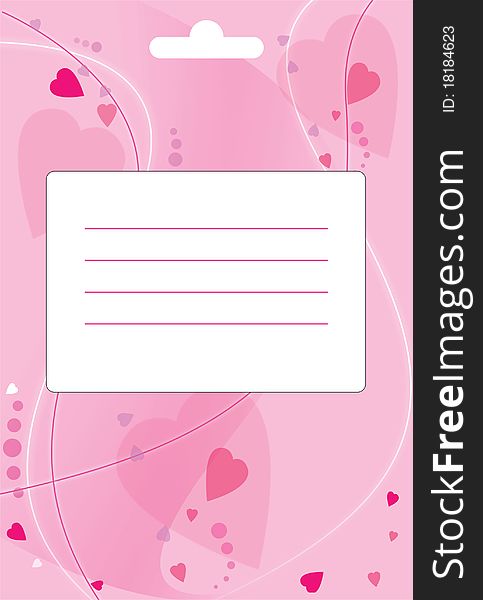 Love card for greeting, stickers, cover, packaging