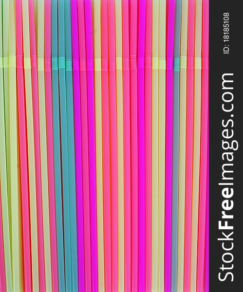 Colorful drinking straws