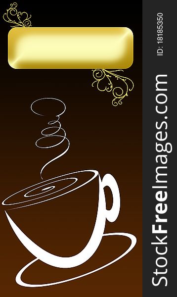 Used as a cover for the menu bar or coffee. free space for logo or title. Used as a cover for the menu bar or coffee. free space for logo or title