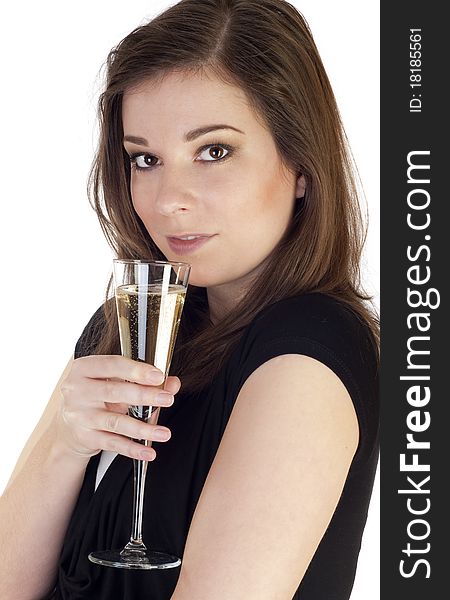 Woman with champagne