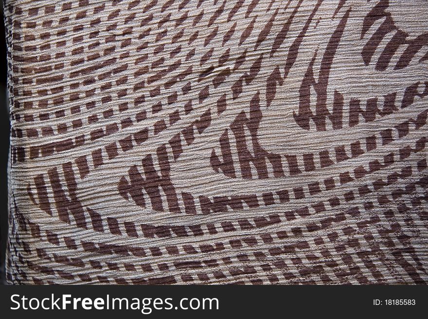 Fabric print in brown