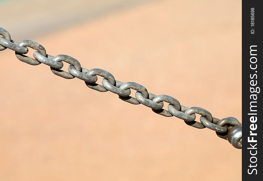 Old weathered industrial steel chain