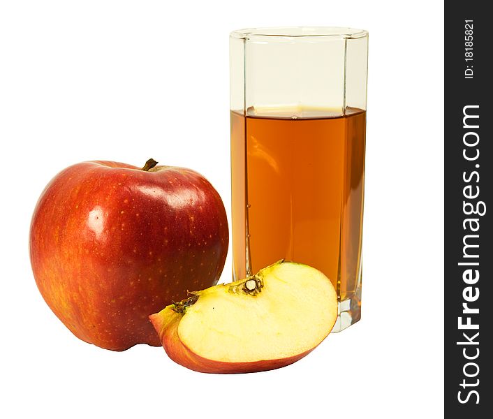 Glass Of Juice And Apple