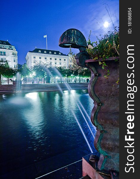 Fountain in kungsträdgården in stockholm city