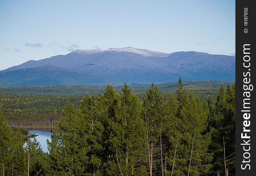 In the mountains the first snow fell. In the mountains the first snow fell