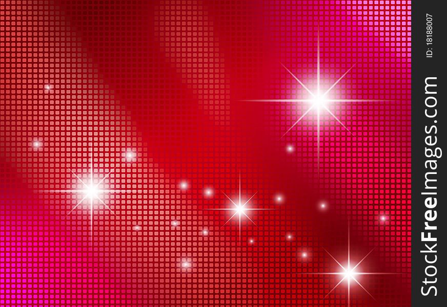 Pixelate abstract red passion background with stars. Pixelate abstract red passion background with stars