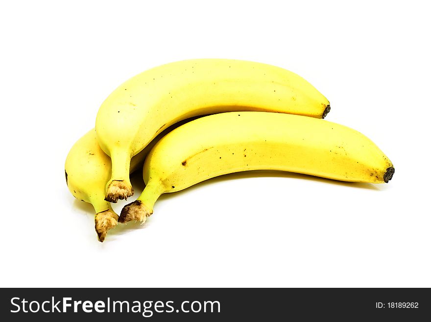 Bananas isolated on white