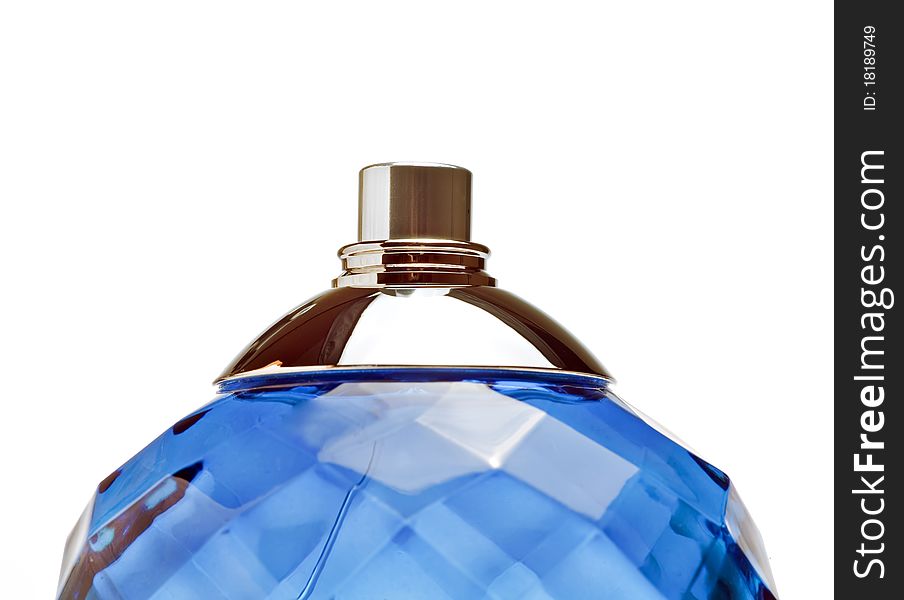 Bottle of perfume on a white background
