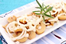 Fresh Salad Of Mushrooms Stock Photography Fresh Salad Of Mushrooms Stock Photography