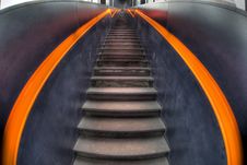 Stairs In Black And Orange Royalty Free Stock Photo