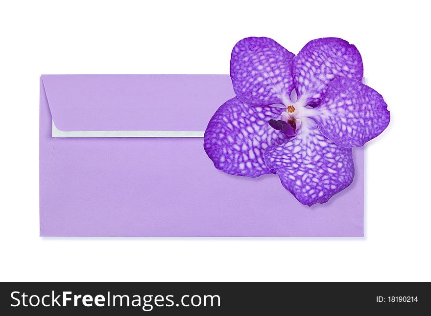 Envelope Decorated With A Flower