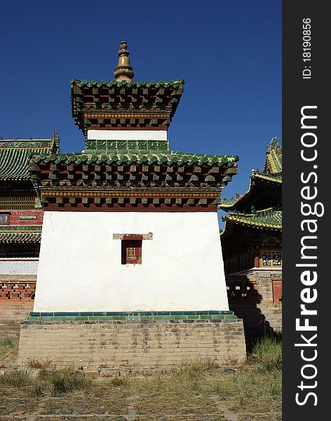 Inside the Erdene Zuu monastery in Mongolia