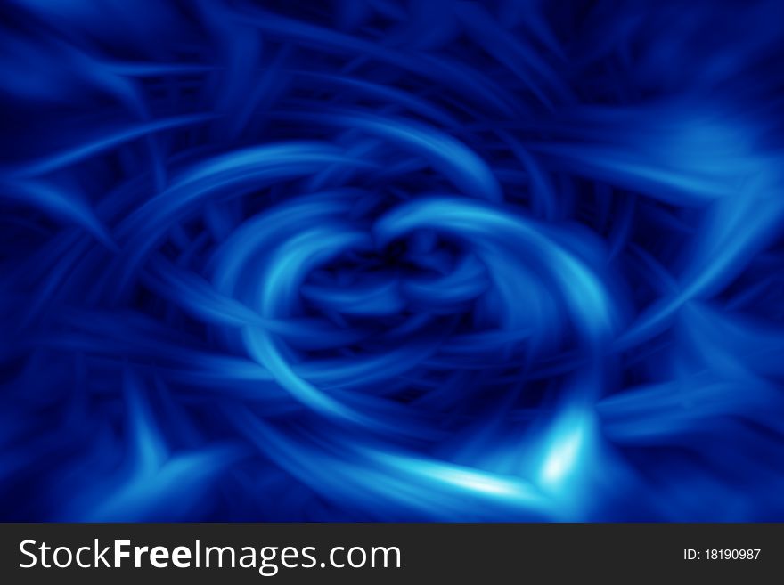 Illustration of abstract blue energy radiating from the center of the image.
