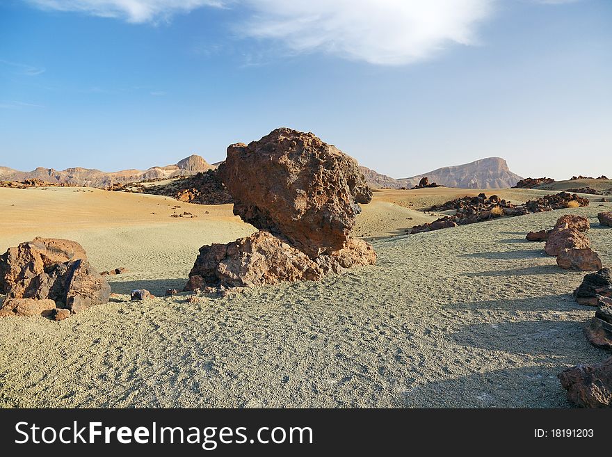 Desert Landscape Of Tenerife.