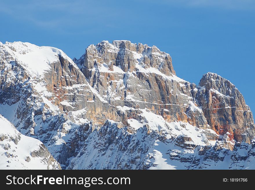 Rocky peaks in the Dolomites, Italy, Alps