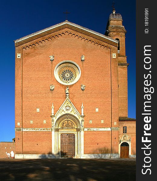 Exterior of the Basilica of San Francesco, Siena, Italy
