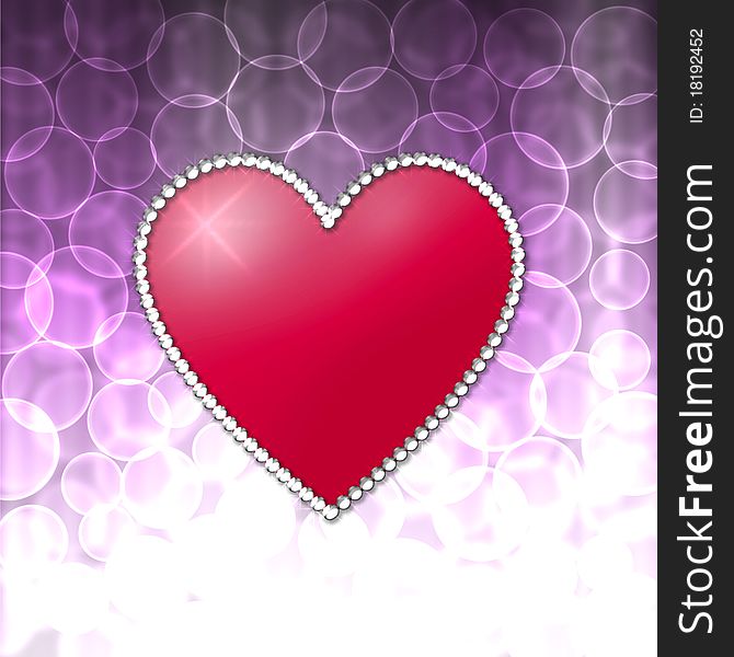 Abstract Background with Heart Illustration