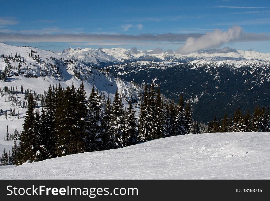 The View from Blackcomb Mountain in British Columbia, Canada. The View from Blackcomb Mountain in British Columbia, Canada
