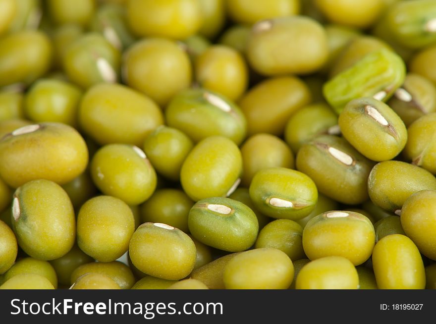 Closeup of mung beans background