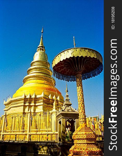 Wat Phrathat Hariphunchai Temple, Lampoon, Thailand